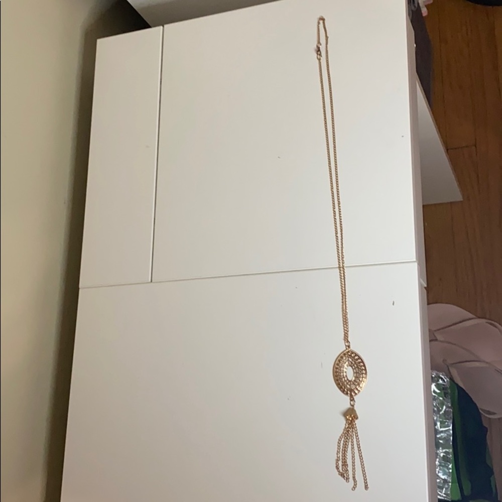 Chain Tassel Filigree Pendant Long Necklace